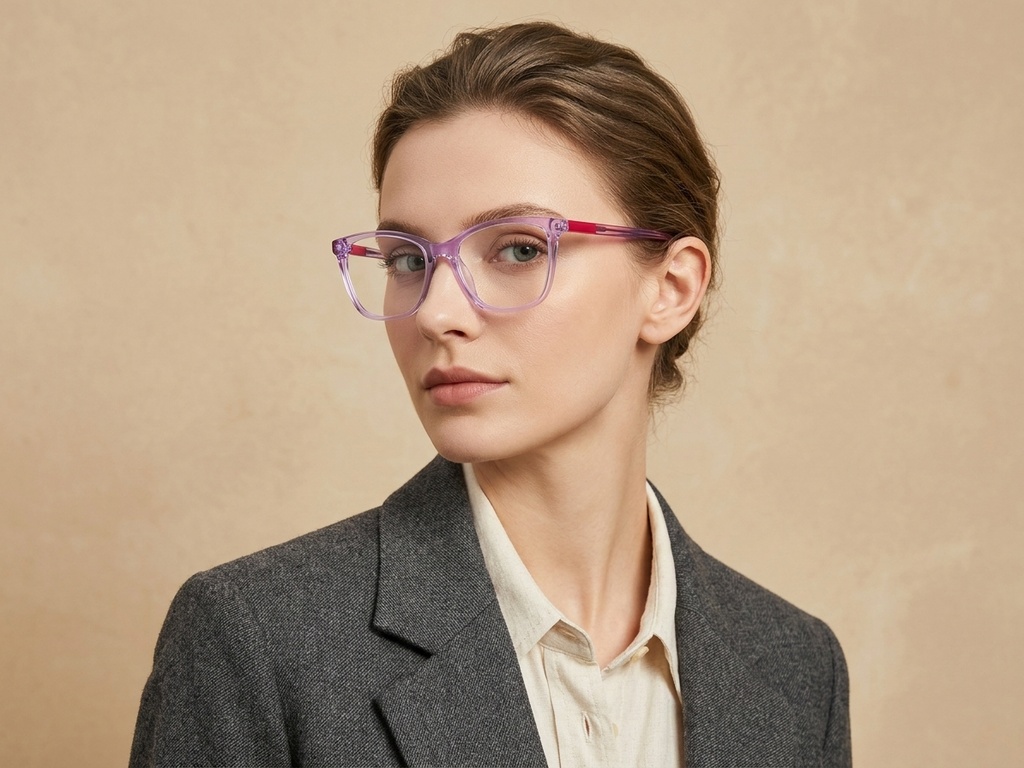 BS2425-1443_Purple_Butterfly_Acetate_Glasses_corner-tryon_female
