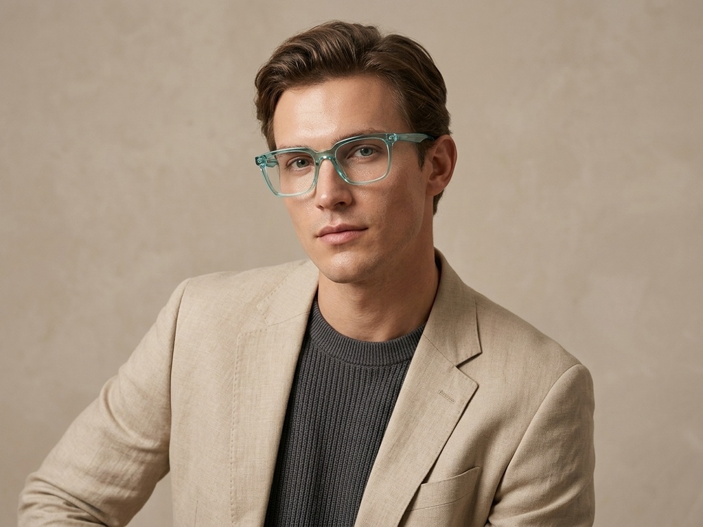 BS2425-1450_Green_Rectangular_Acetate_Glasses-tryon_male