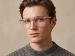 BS2425-1452_Pink_Rectangular_Acetate_Glasses_corner-tryon_male