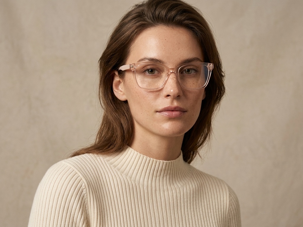 BS2425-1481_Pink_Rectangular_Acetate_Glasses_corner-tryon_female