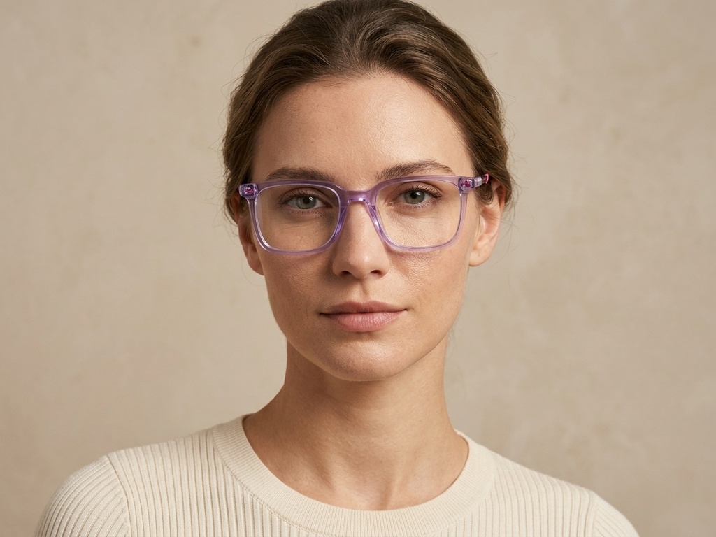 BS2425-1499_Purple_Rectangular_Acetate_Glasses_corner-tryon_female
