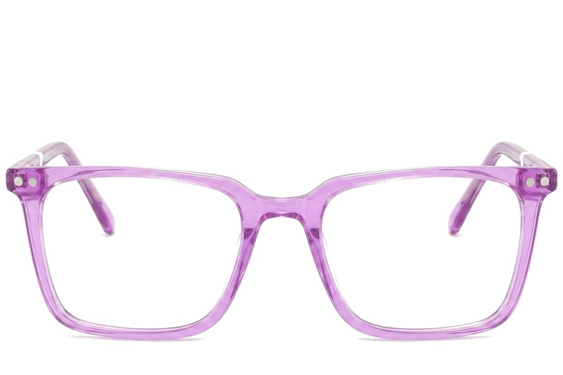 BS2425-1500_Purple_Rectangular_Acetate_Glasses_corner-front