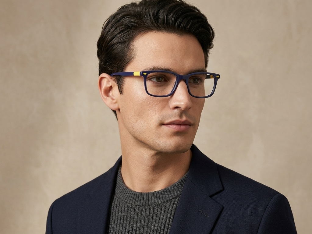 BS2425-1516_Blue_Rectangular_Acetate_Glasses_corner-tryon_male