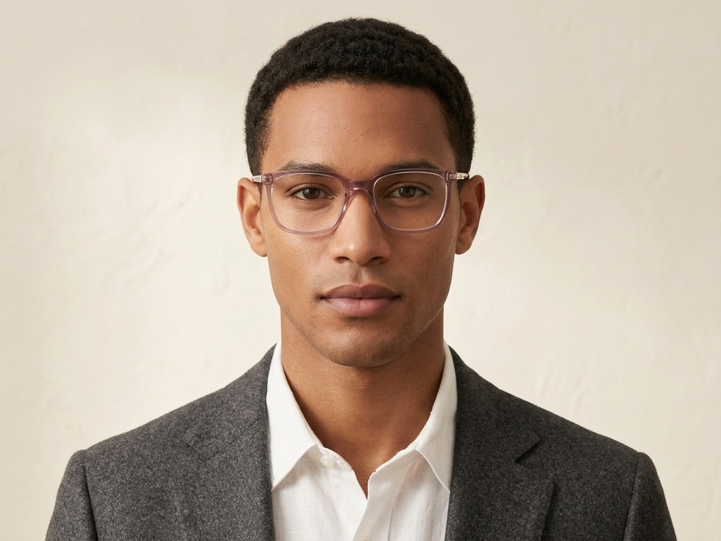 BS2425-1541_Pink_Rectangular_Acetate_Glasses_corner-tryon_male