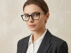 BS2425-1545_Black_Rectangular_Acetate_Glasses_corner-tryon_female