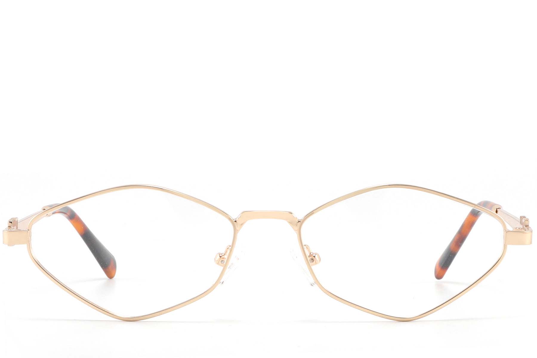 BS2425-1554_Golden_Geometric_Metal_glasses_front