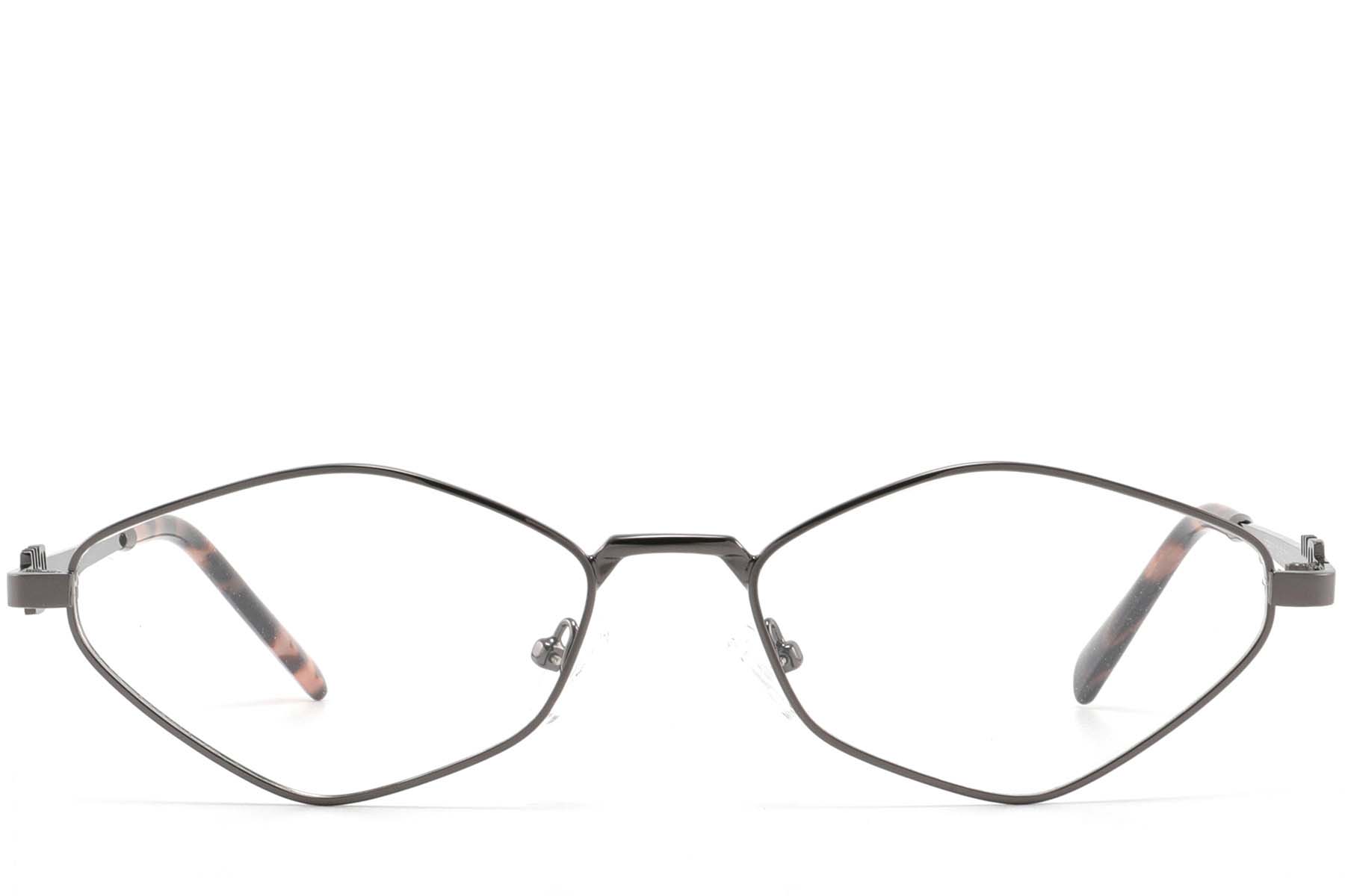 BS2425-1557_Black_Geometric_Metal_glasses_front