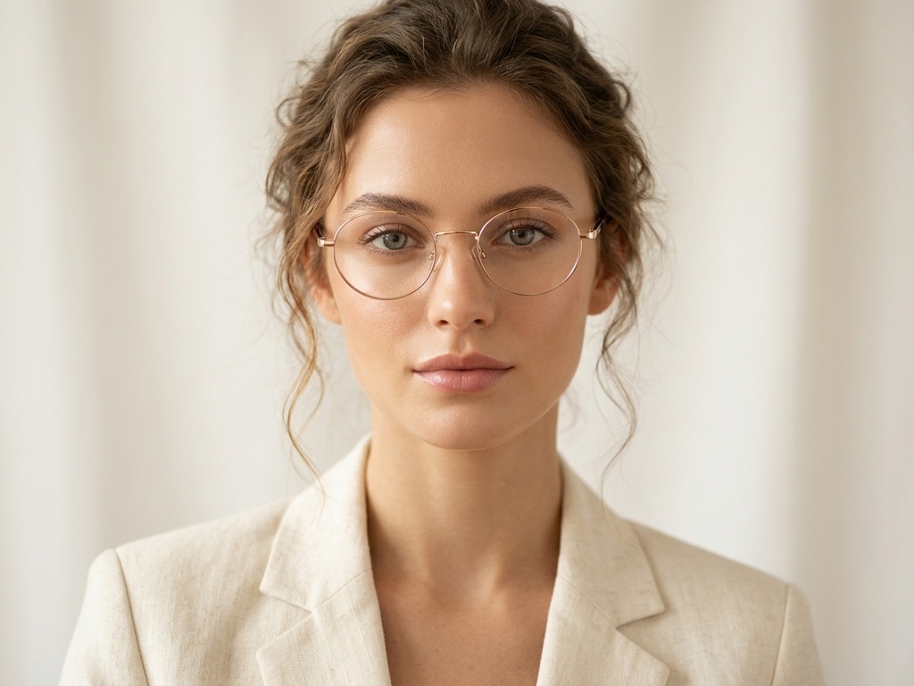 BS2425-1558_Golden_Oval_Metal_glasses-tryon_female