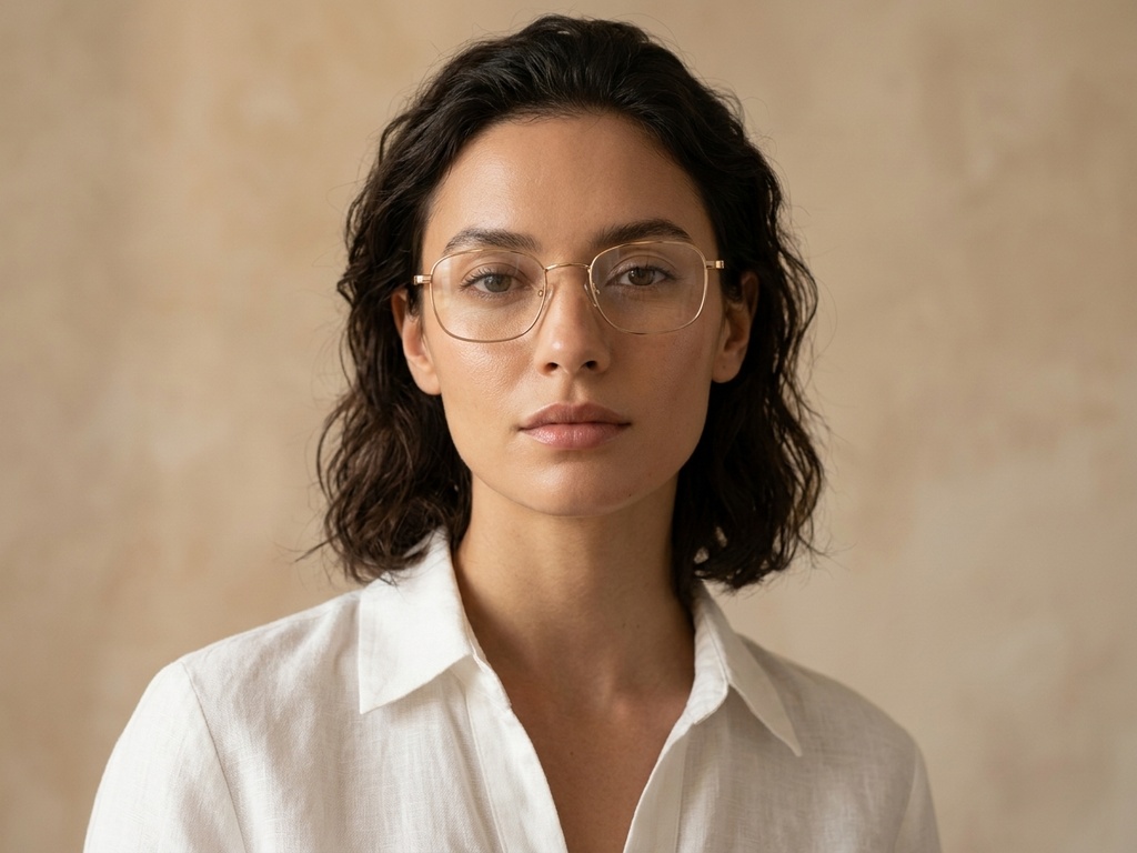 BS2425-1566_Golden_Rectangular_Metal_glasses-tryon_female