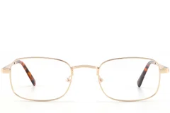 BS2425-1566_Golden_Rectangular_Metal_glasses_front