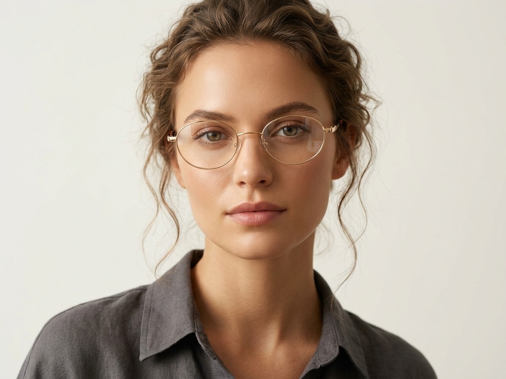 BS2425-1570_Golden_Oval_Metal_glasses-tryon_female