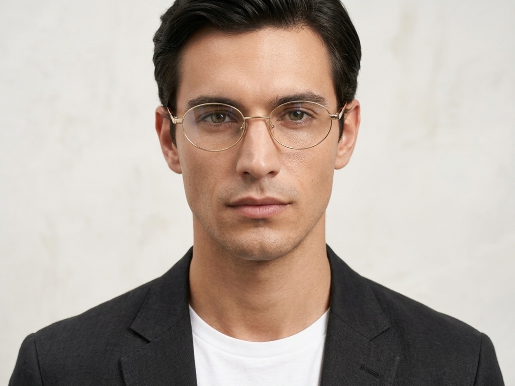 BS2425-1570_Golden_Oval_Metal_glasses-tryon_male