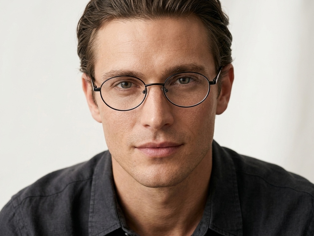 BS2425-1571_Black_Oval_Metal_glasses-tryon_male