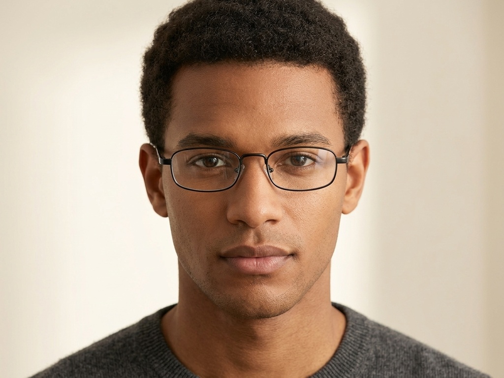 BS2425-1575_Black_Rectangular_Metal_glasses-tryon_male