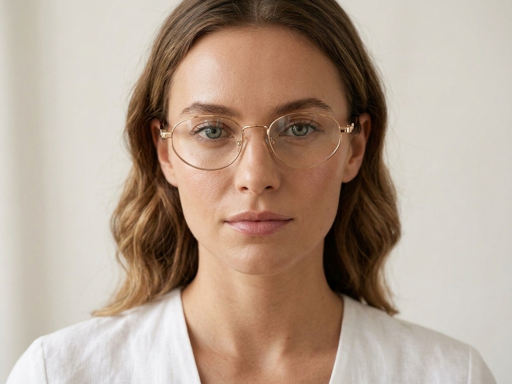 BS2425-1582_Golden_Oval_Metal_glasses-tryon_female
