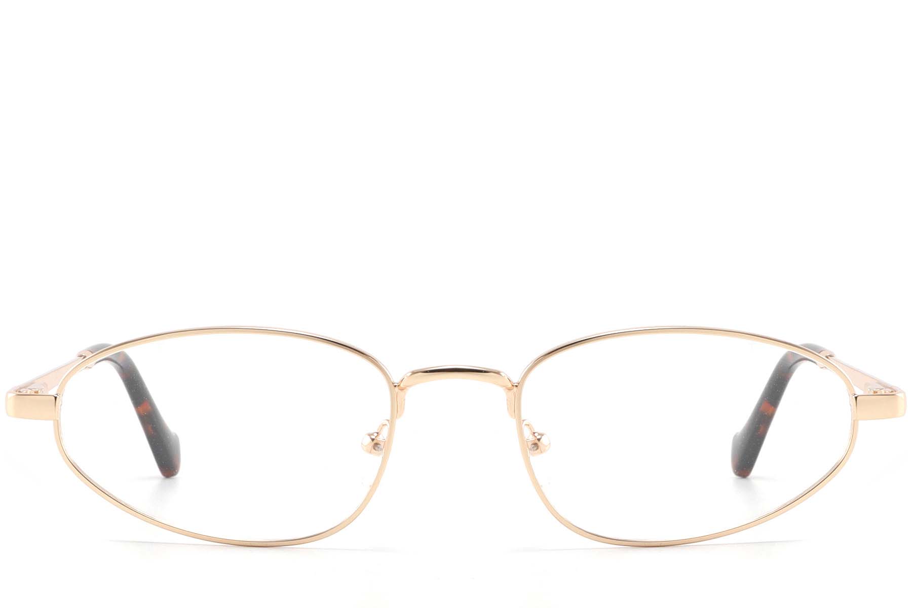 BS2425-1582_Golden_Oval_Metal_glasses_front