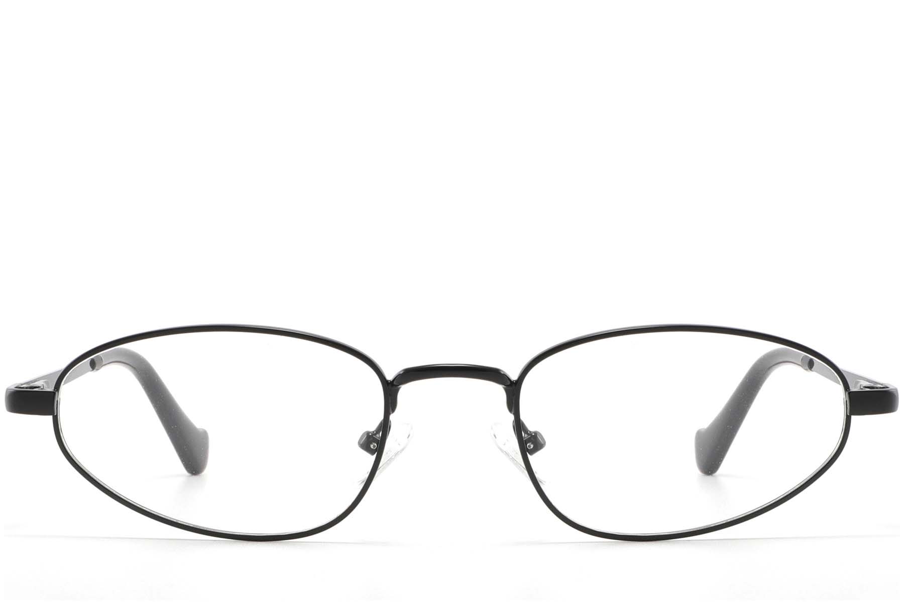 BS2425-1583_Black_Oval_Metal_glasses_front