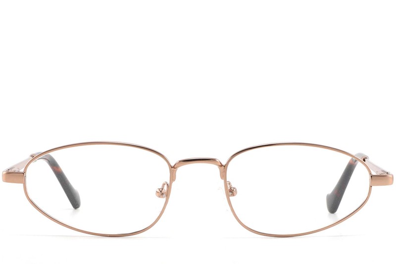 Copper Color Spectacles Copper Metal Oval Glasses #BS2425-1585 - BLACKSHEEP AU