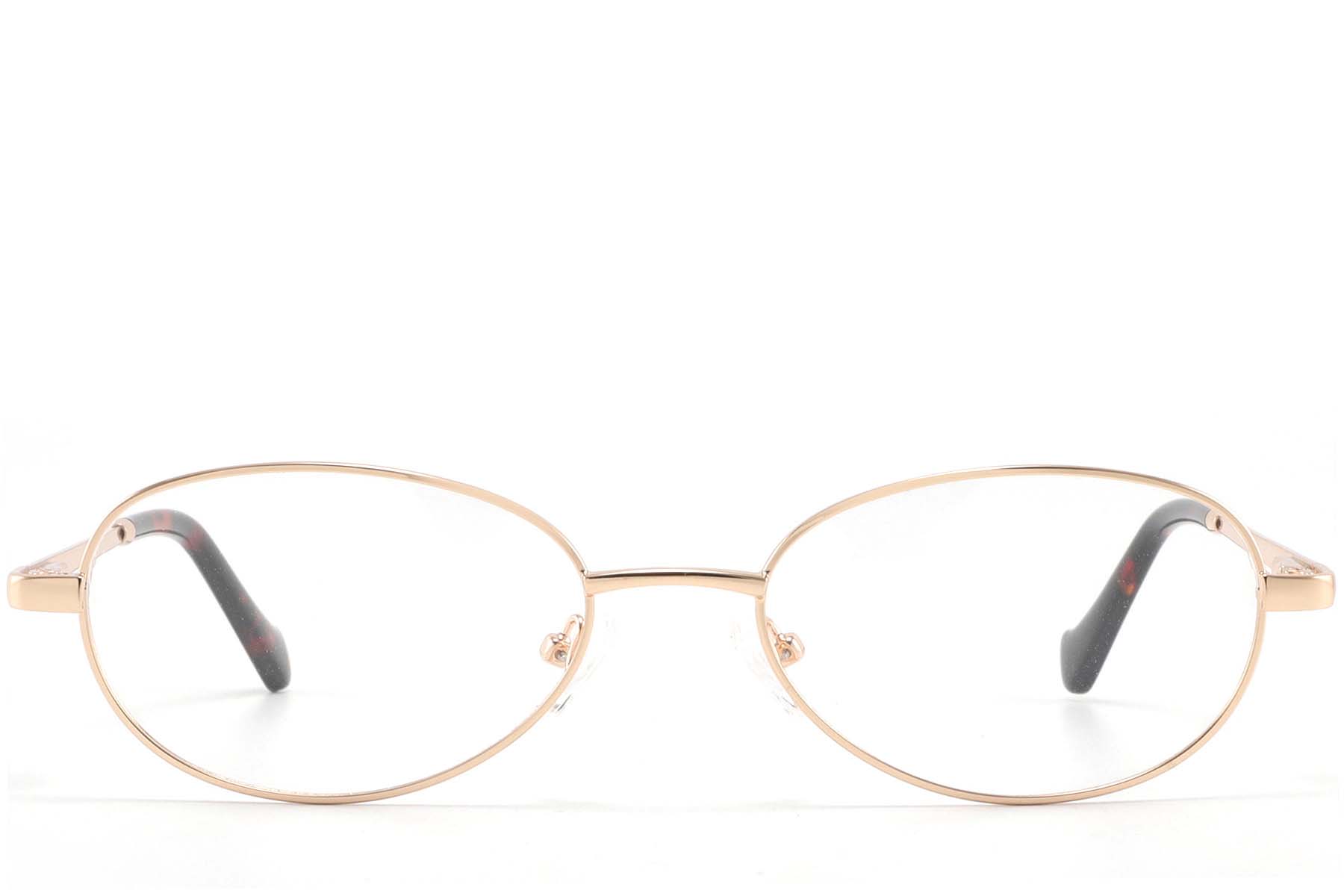 BS2425-1586_Golden_Oval_Metal_glasses_front