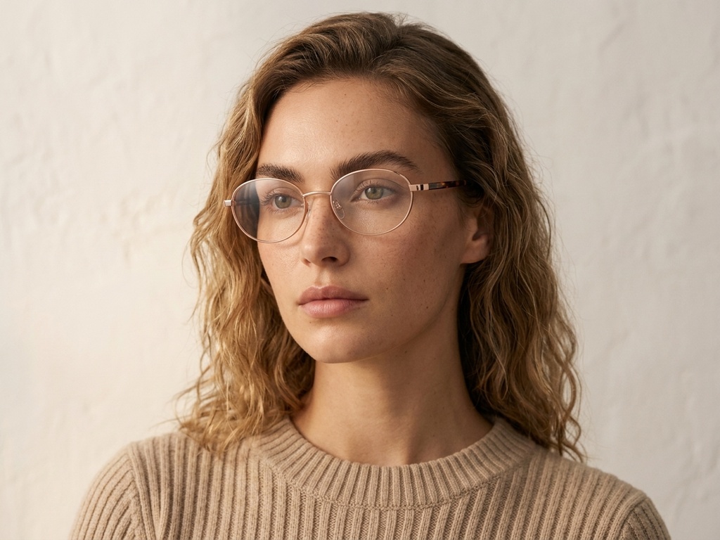 BS2425-1589_Golden_Oval_Metal_glasses-tryon_female