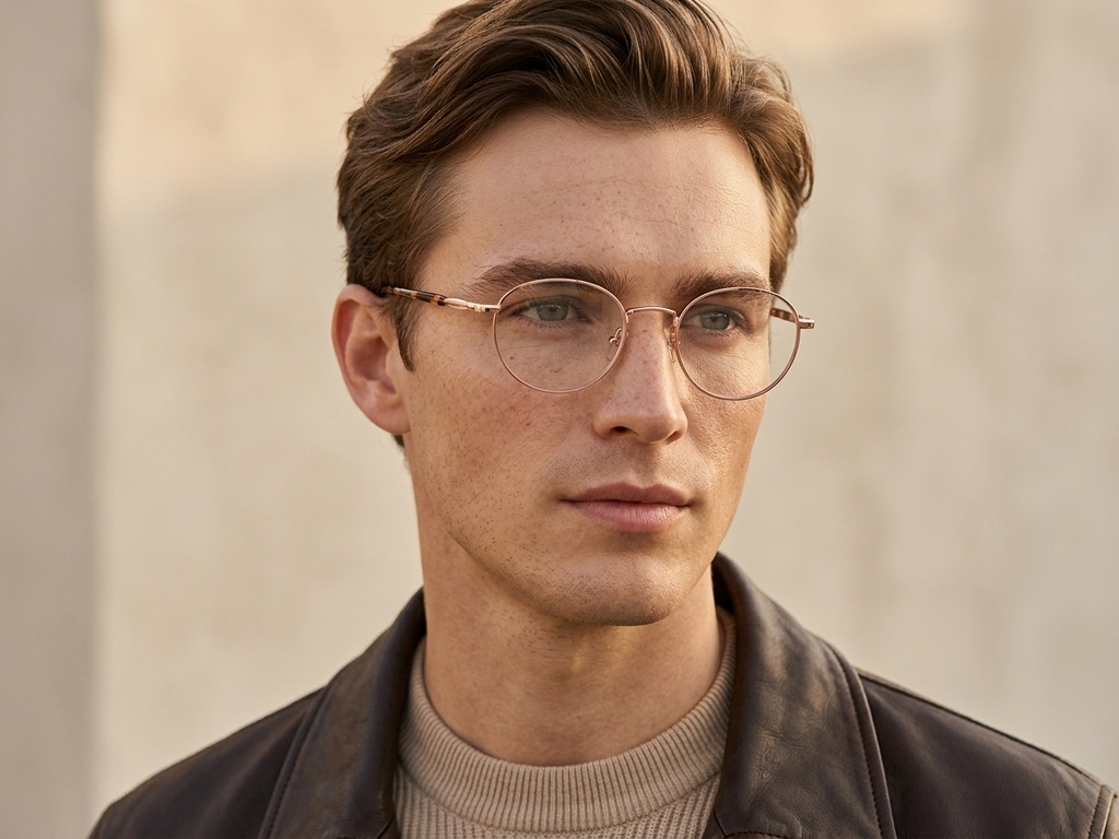 BS2425-1589_Golden_Oval_Metal_glasses-tryon_male