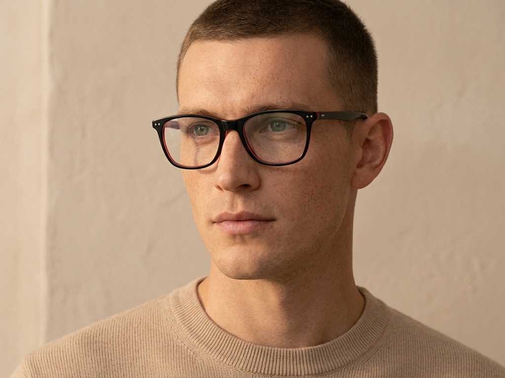 BS2425-1608_Black_Rectangular_Acetate_glasses-tryon_male