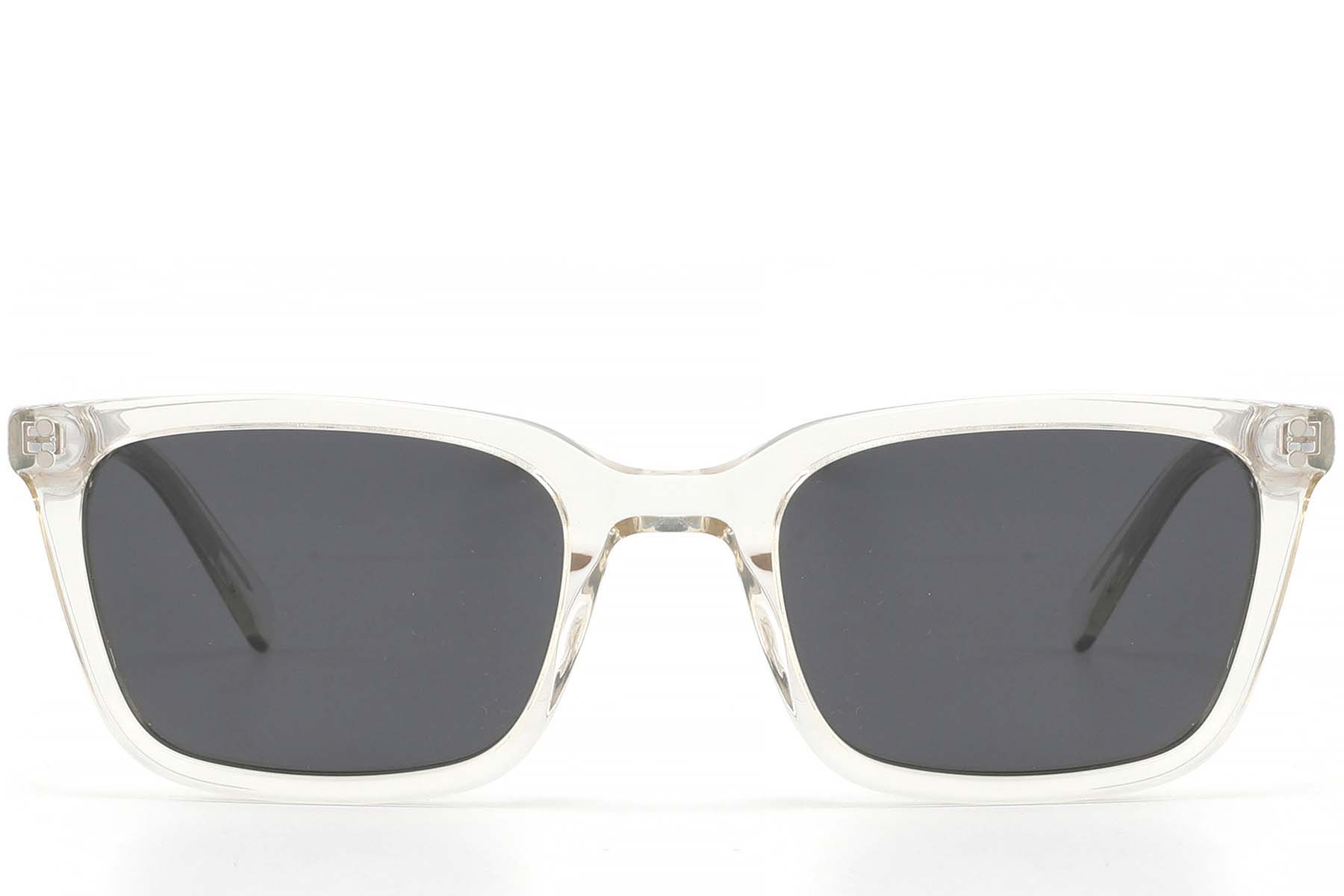 BS2425-1610_Transparent_Rectangular_Acetate_sunglasses_front