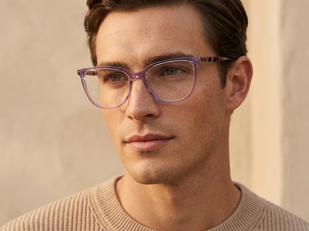 Gafas de acetato moradas con forma de mariposa n.° BS2425-1616