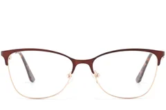 BS2425-1619_Brown_Semi-rimless_Metal_glasses_front