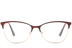 BS2425-1619_Brown_Semi-rimless_Metal_glasses_front