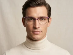 Semi-rimless Purple Metal Glasses #BS2425-1621