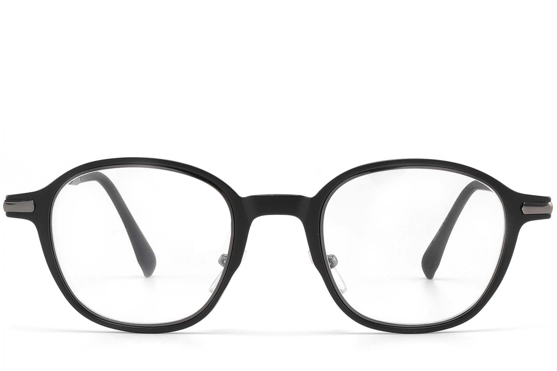 BS2425-1624_Black_Oval_TR90_glasses_front