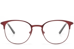 BS2425-1625_Red_Semi-rimless_Metal_glasses_front