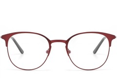 BS2425-1625_Red_Semi-rimless_Metal_glasses_front