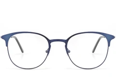 BS2425-1626_Blue_Semi-rimless_Metal_glasses_front
