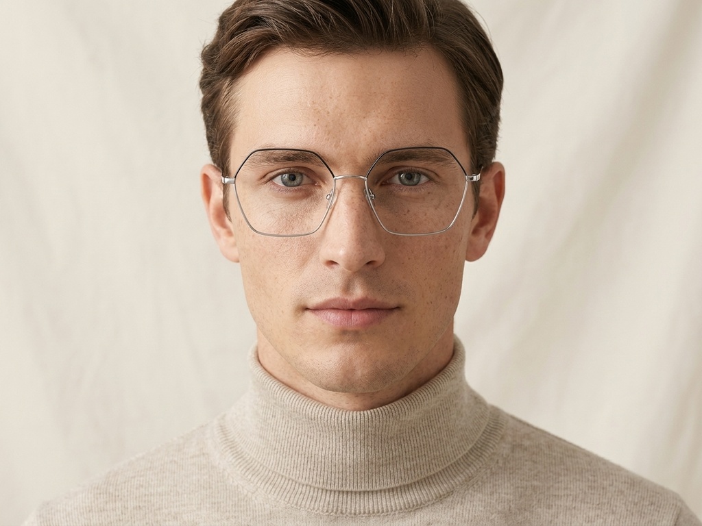 Geometric Silver Metal Glasses #BS2425-1629
