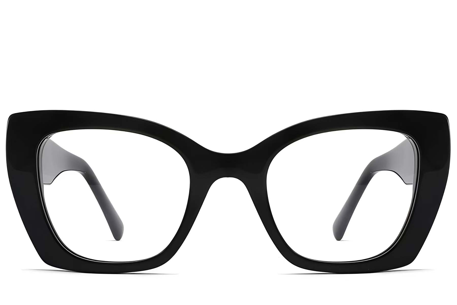 BS2425-1635_Black_Butterfly_Acetate_Glasses_front