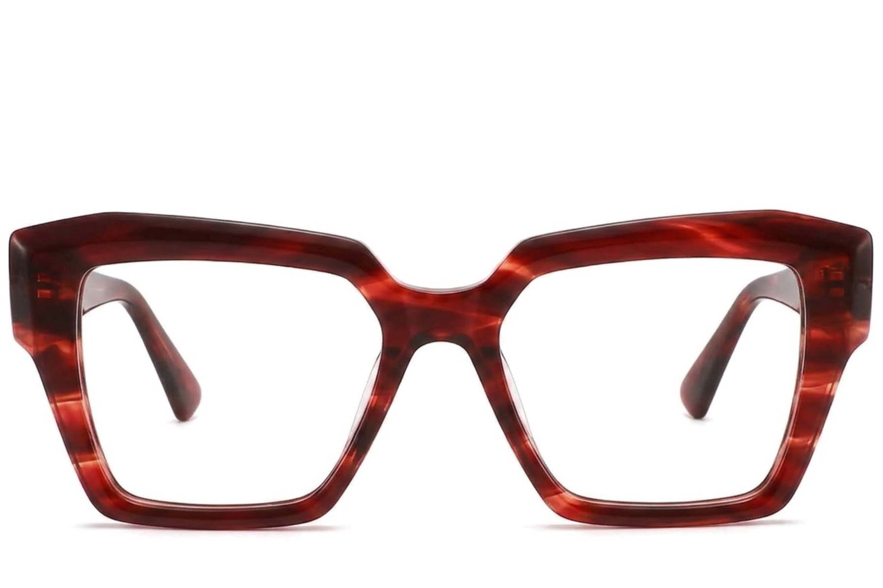 BS2425-1639_Red_Rectangular_Acetate_Glasses-front
