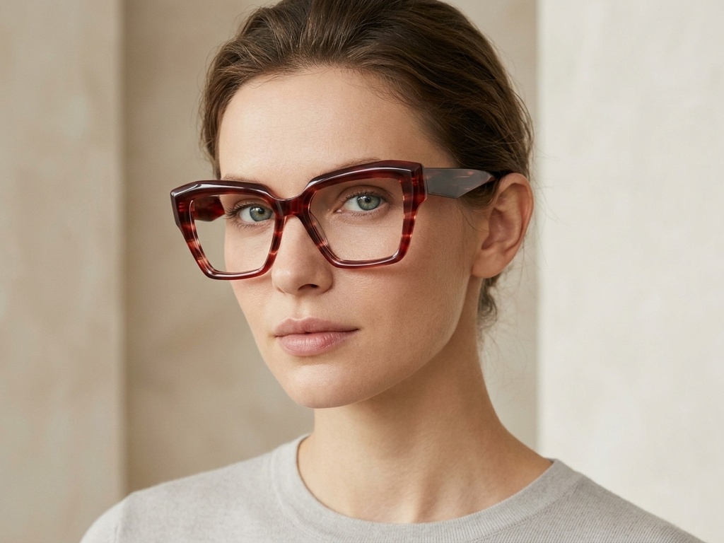 BS2425-1639_Red_Rectangular_Acetate_Glasses-tryon_female