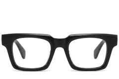BS2425-1645_Black_Rectangular_Acetate_Glasses-front