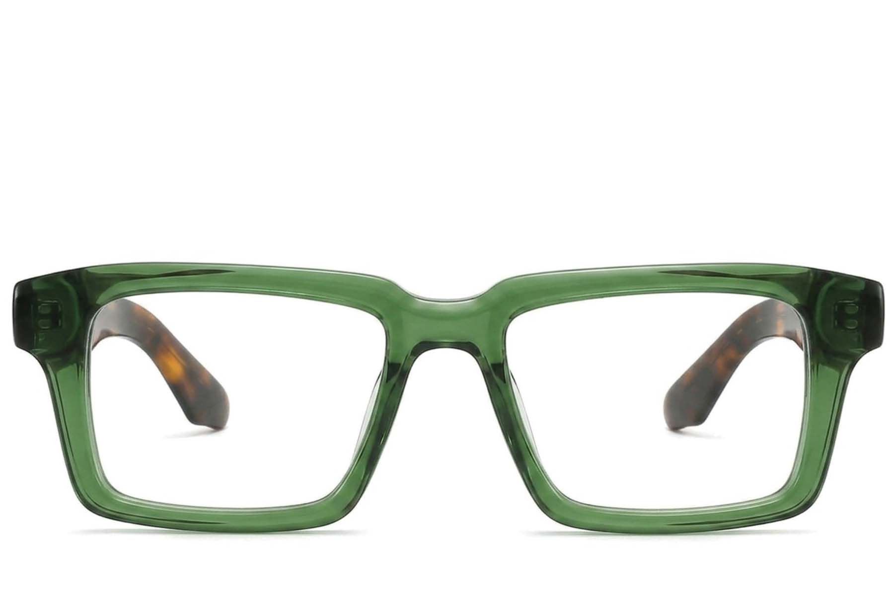 BS2425-1651_Green_Rectangular_Acetate_Glasses-front