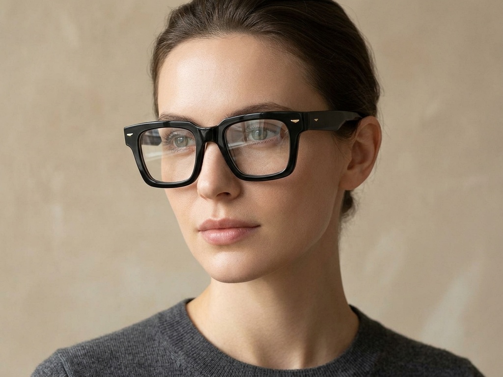 BS2425-1660_Black_Rectangular_Acetate_Glasses-tryon_female