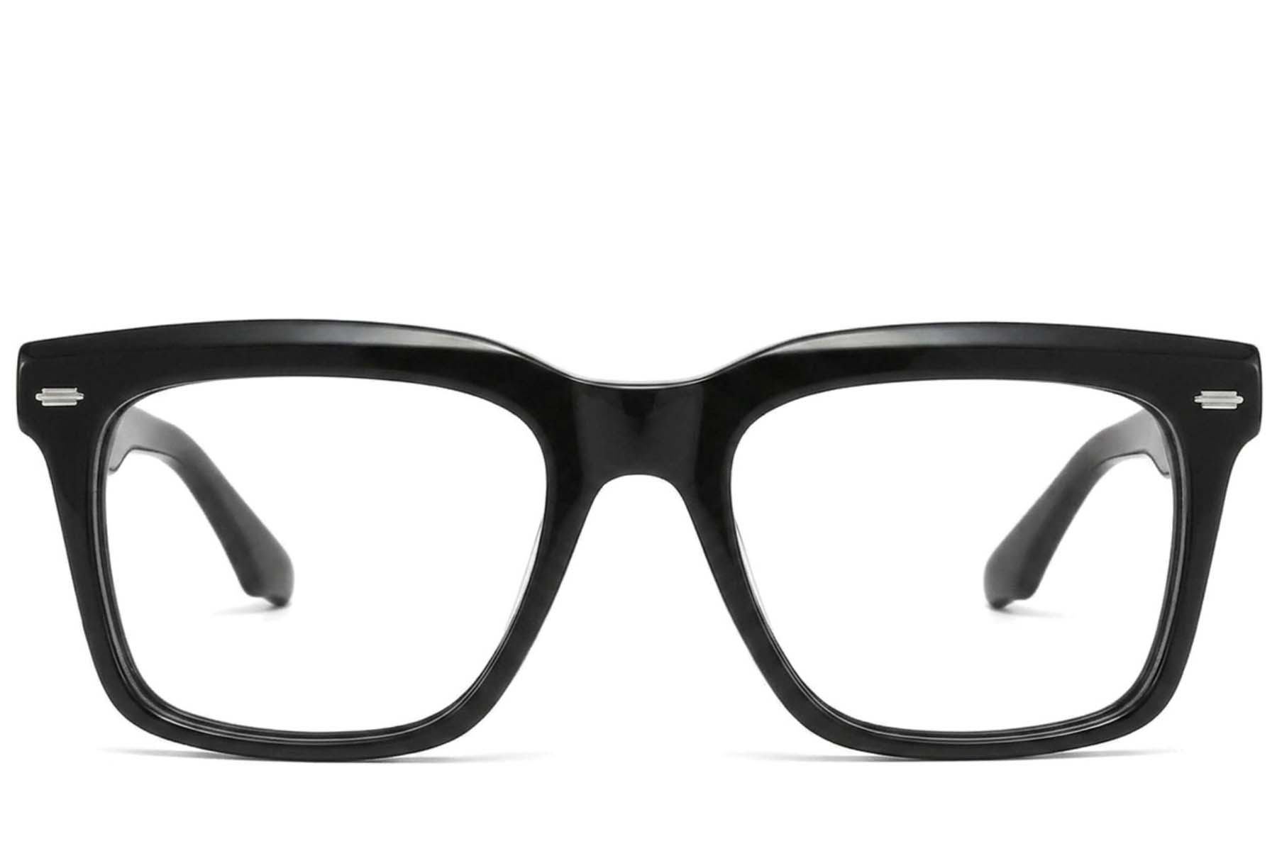 BS2425-1695_Black_Rectangular_Acetate_Glasses-front