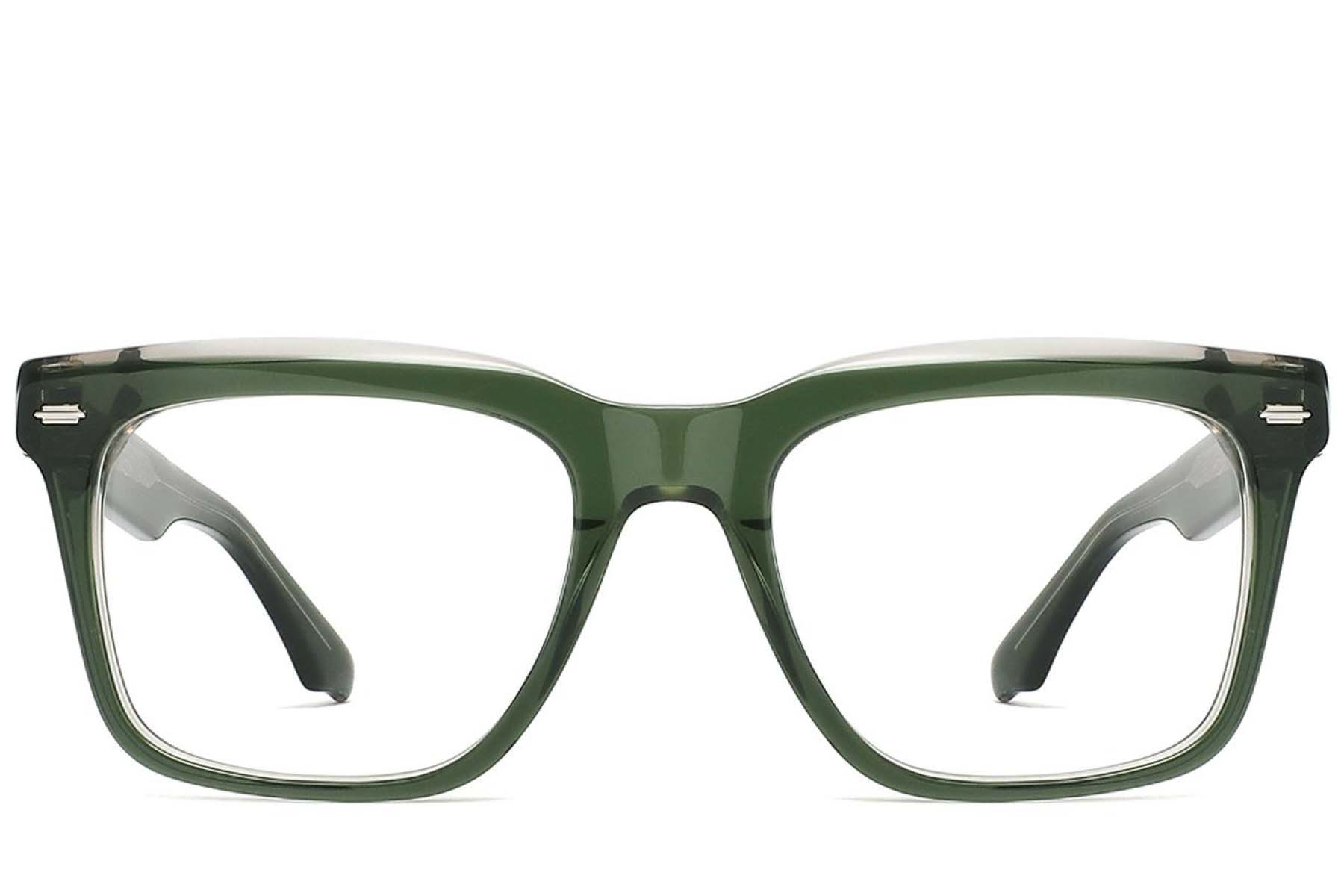 BS2425-1696_Green_Rectangular_Acetate_Glasses_front