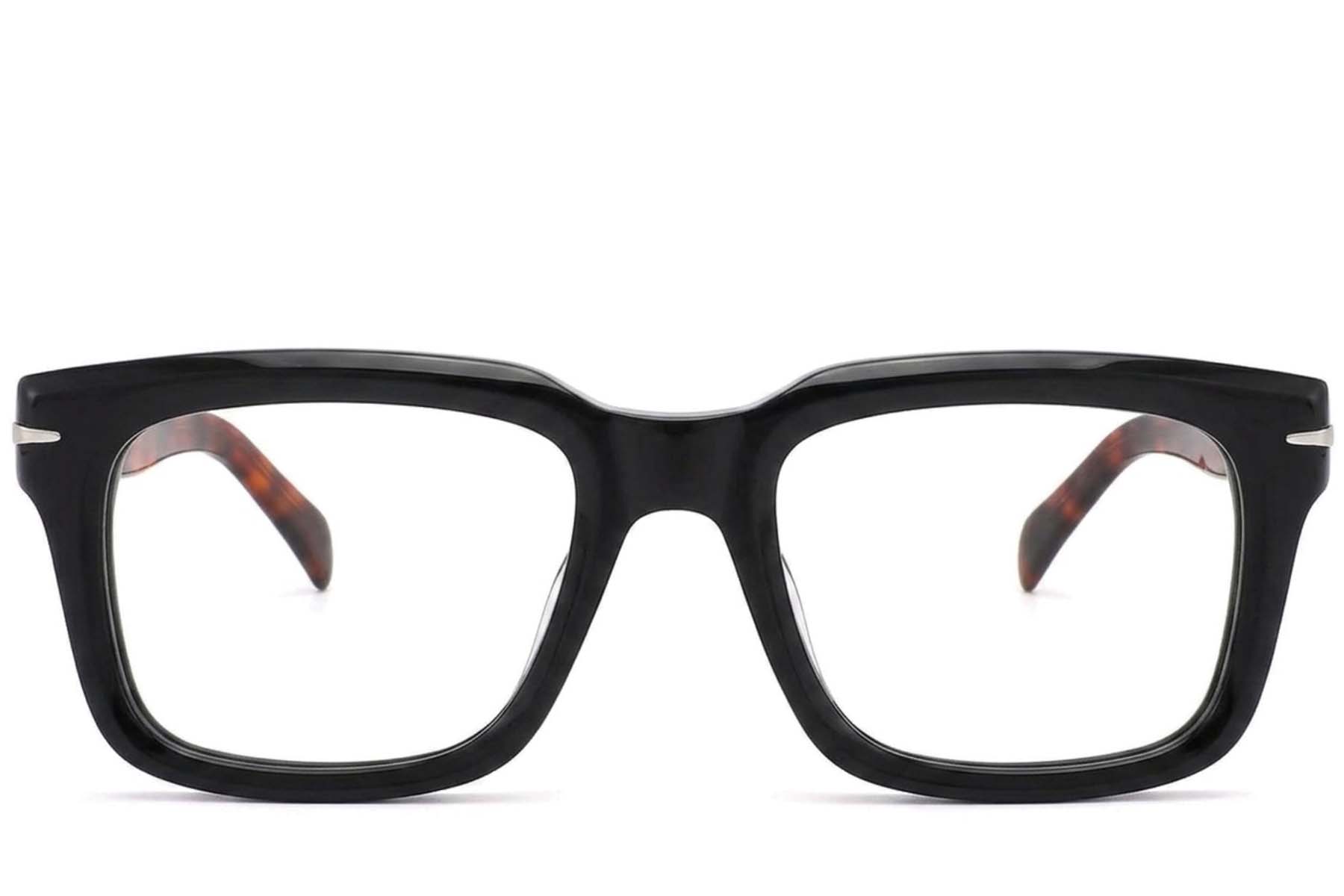 BS2425-1699_Black_Rectangular_Acetate_Glasses-front