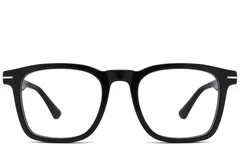 BS2425-1702_Black_Rectangular_Acetate_Glasses_front