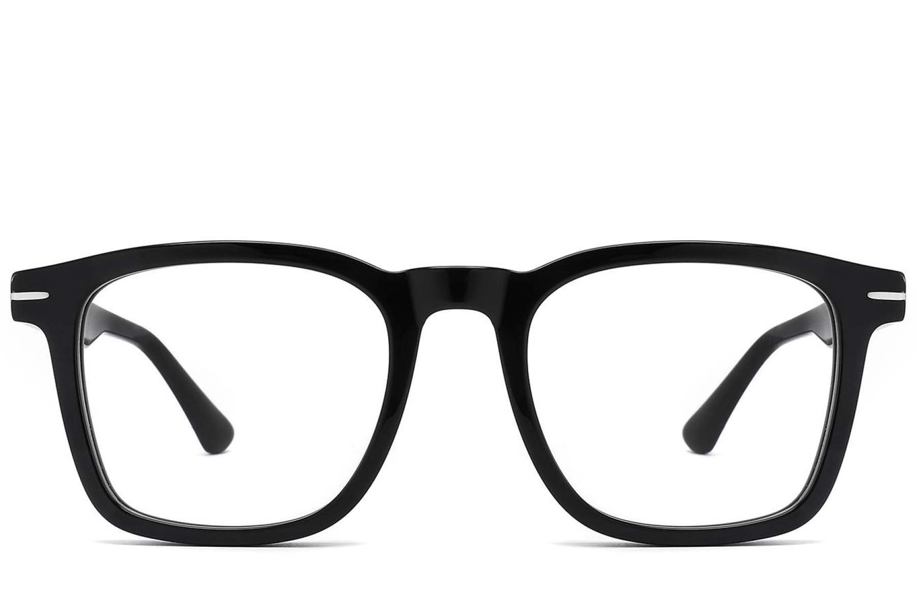BS2425-1702_Black_Rectangular_Acetate_Glasses_front