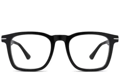 BS2425-1702_Black_Rectangular_Acetate_Glasses_front