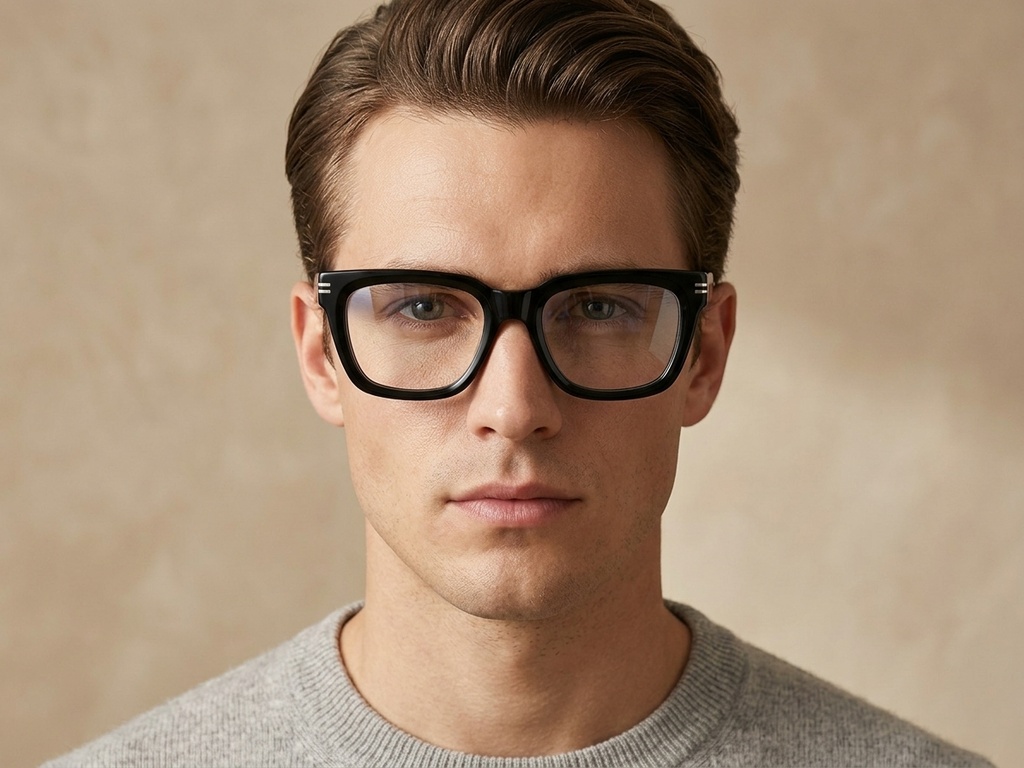 BS2425-1708_Black_Rectangular_Acetate_Glasses-tryon_male