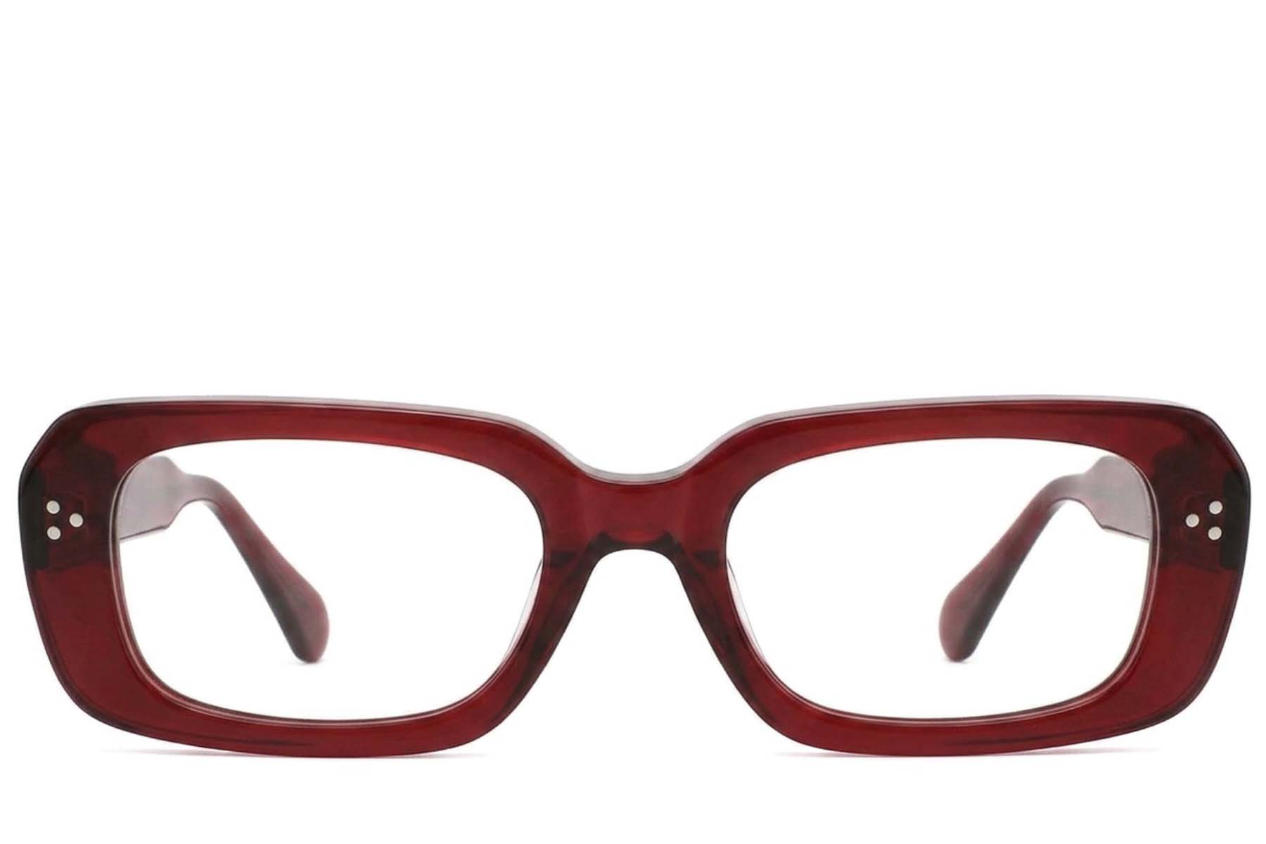 BS2425-1734_Red_Rectangular_Acetate_Glasses-front